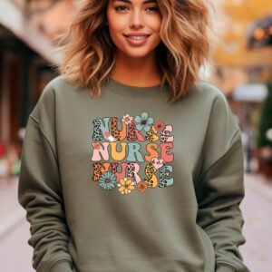 FLORAL NURSE- SWEATSHIRT